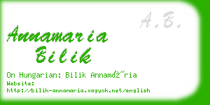 annamaria bilik business card